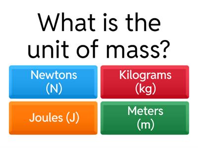 Forces - Part 1 - Weight, Mass and Speed