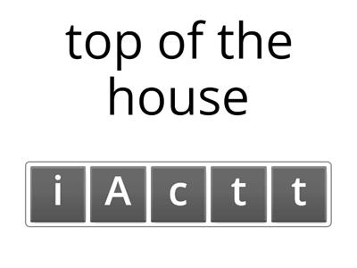 House and furniture vocabulary