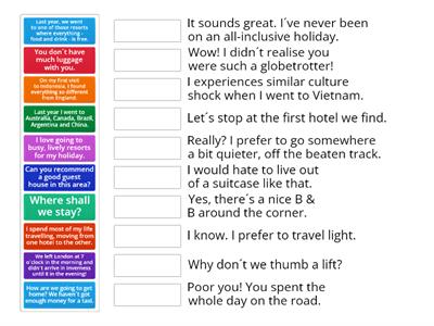 FCE Travel Vocabulary (Match the Conversation)