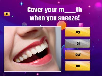 Diphthongs: oy oi ow ou