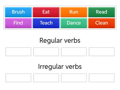 Regular and Irregular verbs