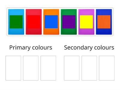 Primary and secondary colours