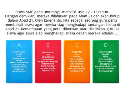 Pola Pembelajaran Abad 21