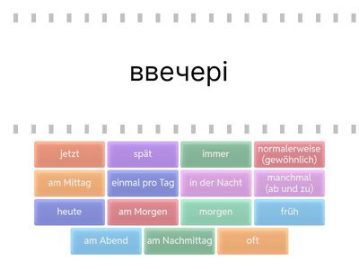 Wortschatz: обставини часу