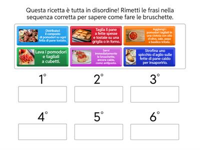 Riordina la ricetta