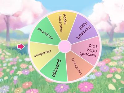 Select correct symbols of Graphic software and Word processing software