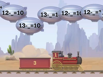 Odčítání 12 - _ = 10