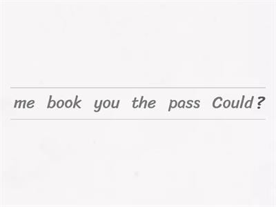 Practice of English sentences