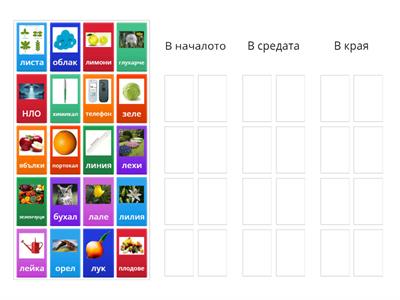 Мястото на звук л