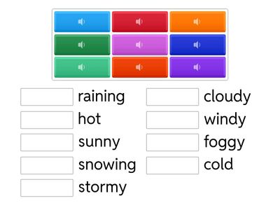 Listen and find the word (weather)