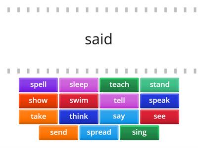 Vocabulary Irregular Verbs 6