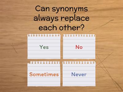 CCQs for Unit  Lexis by CoH