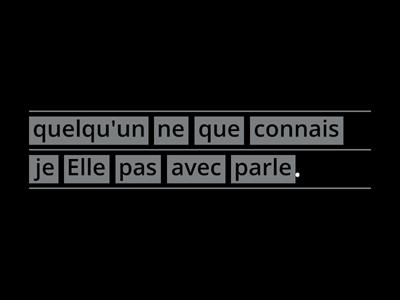 Quelqu'un, personne, quelque chose, rien