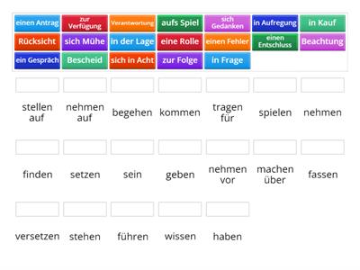 Aspekte B2 Nomen-Verb-Verbindungen