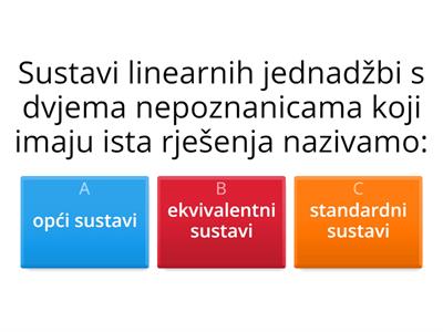 Sustavi linearnih jednadžbi 