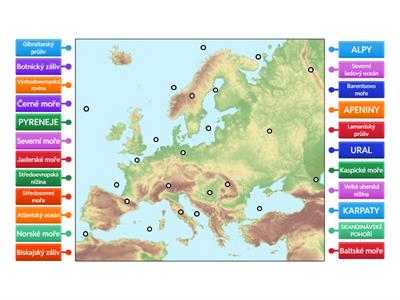  Pohoří, nížiny a slané vodstvo Evropy