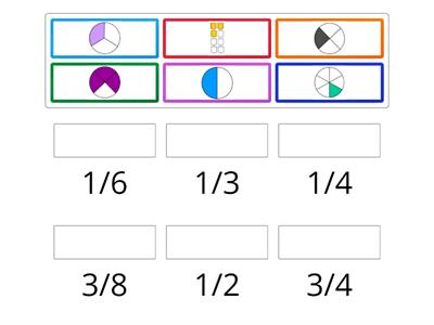 🔴 E2 W8 - Match the shapes to the correct fractions