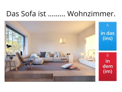 Wo? lokale Präposition + Dativ