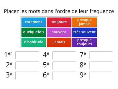 Mots de frequence