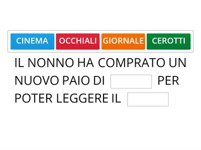 INSERISCI LE PAROLE MANCANTI (CHE-CHI-CE-CI)