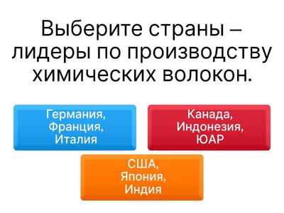 Тема: Химическая промышленность и  лесопромышленный комплекс мира