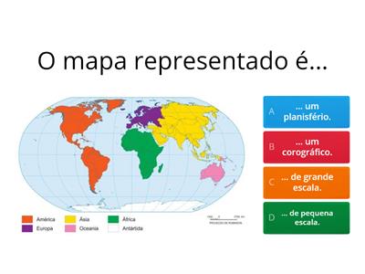 Mapas de pequena e grande escala