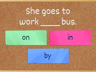 preposition of transportation
