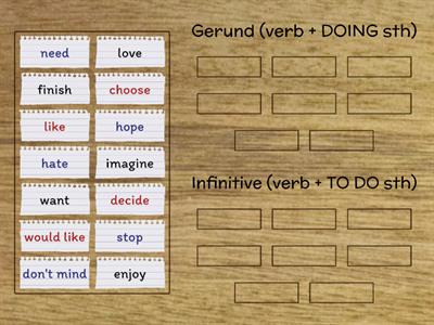 Gerund/ Infinitive