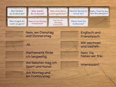 Schule und Schulfächer