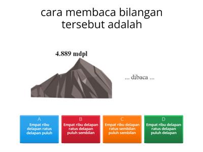 Kuis Bilangan Cacah Sampai 10.000