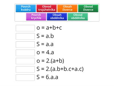 Vzorečky 5. tř.: obvod, obsah, povrch