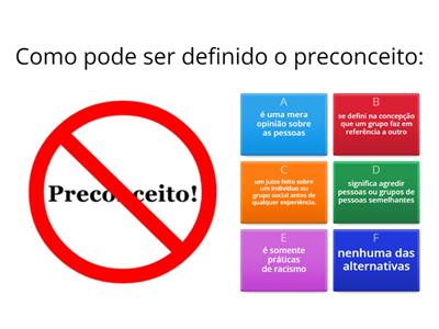 ATIVIDADE DE FILOSOFIA: PRECONCEITO