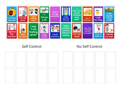 Self Control vs. No Self Control