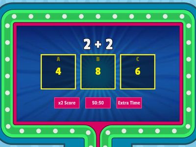 Gameshow Quiz Adding Doubles