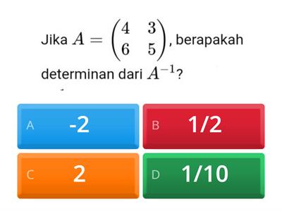 Sifat sifat determinan matriks