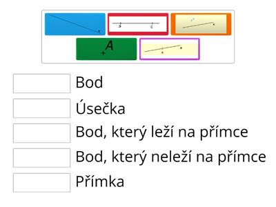 Geometrie - přímka, úsečka, bod