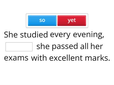 Coordinating conjunctions