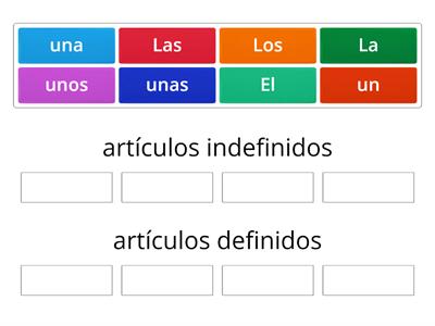 Articulos definidos e indefinidos 