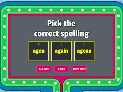 Year 2 Common Exception Words