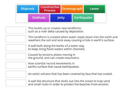 Constuctive & Destructive Forces Vocabulary 1 