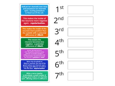 Action potential order