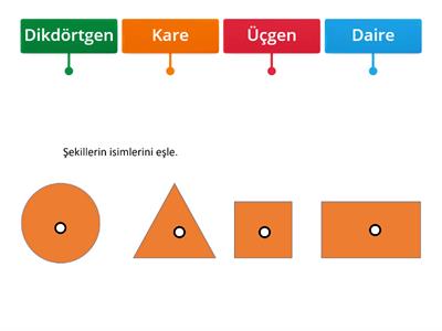 Geometrik Şekillerin İsimleri ile Eşle