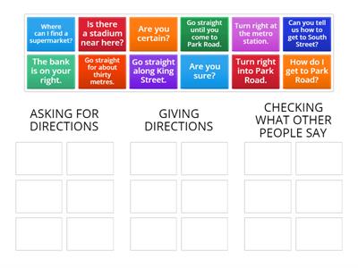 Asking/Giving/Checking for Directions