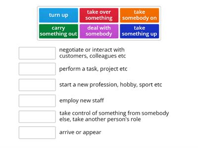 B2 phrasal verbs - in the office, part 2