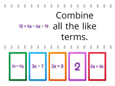 Combine like terms