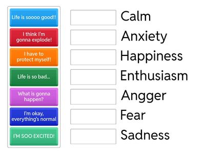 One thought, one emotion