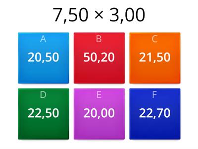 multiplicação divisão de números decimais