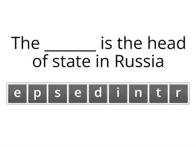  Russia Reading ANAGRAM