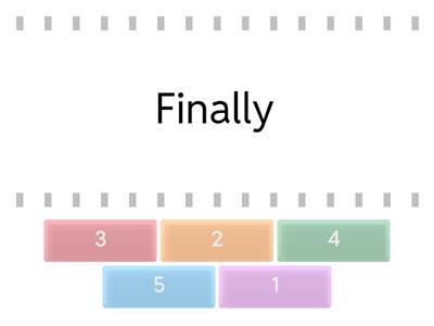 Sequence words activity