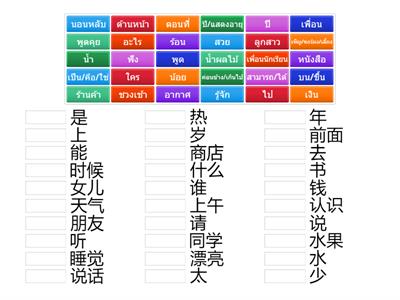 คำศัพท์hsk3ตอน3